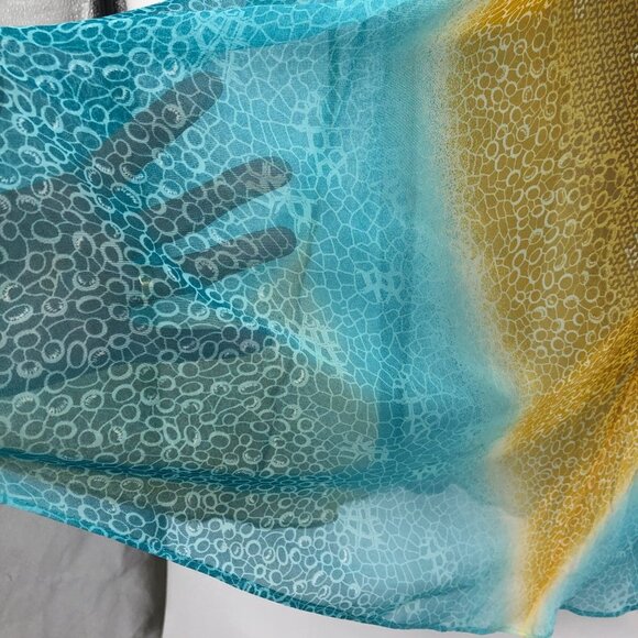 Yellow & Blue Ombre Mermaidcore Maxi Skirt size ~L - Picture 10 of 12